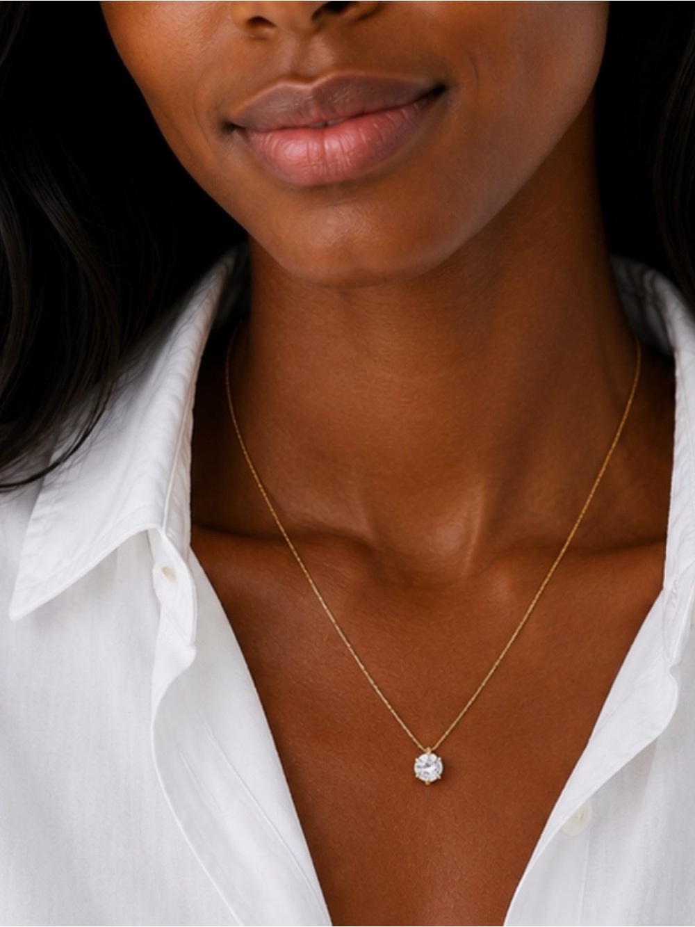 New! Preppy Classic 18K Gold Plated Crystal Necklace NWOT4008